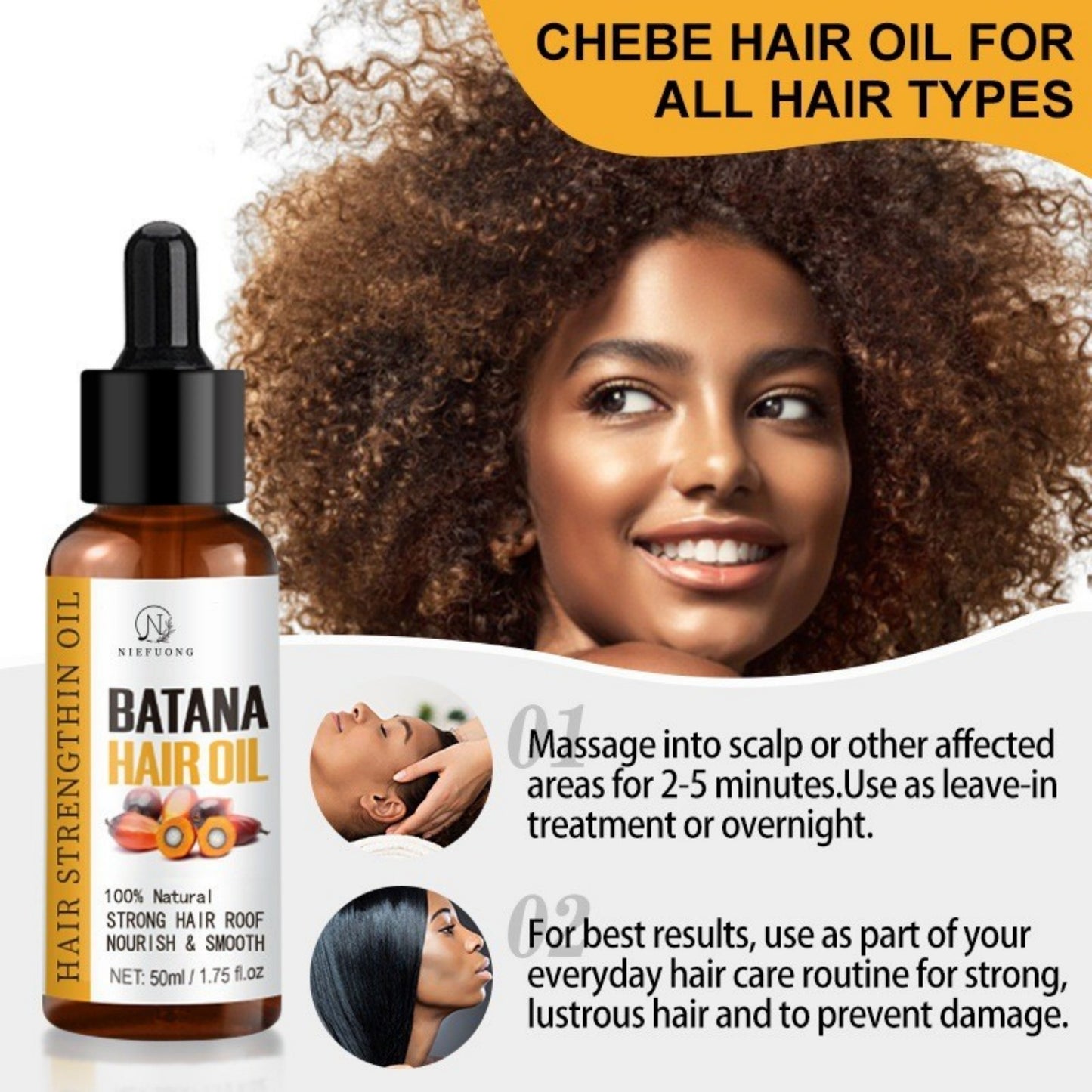 Batana Hair Oil for Hair Growth and Repair