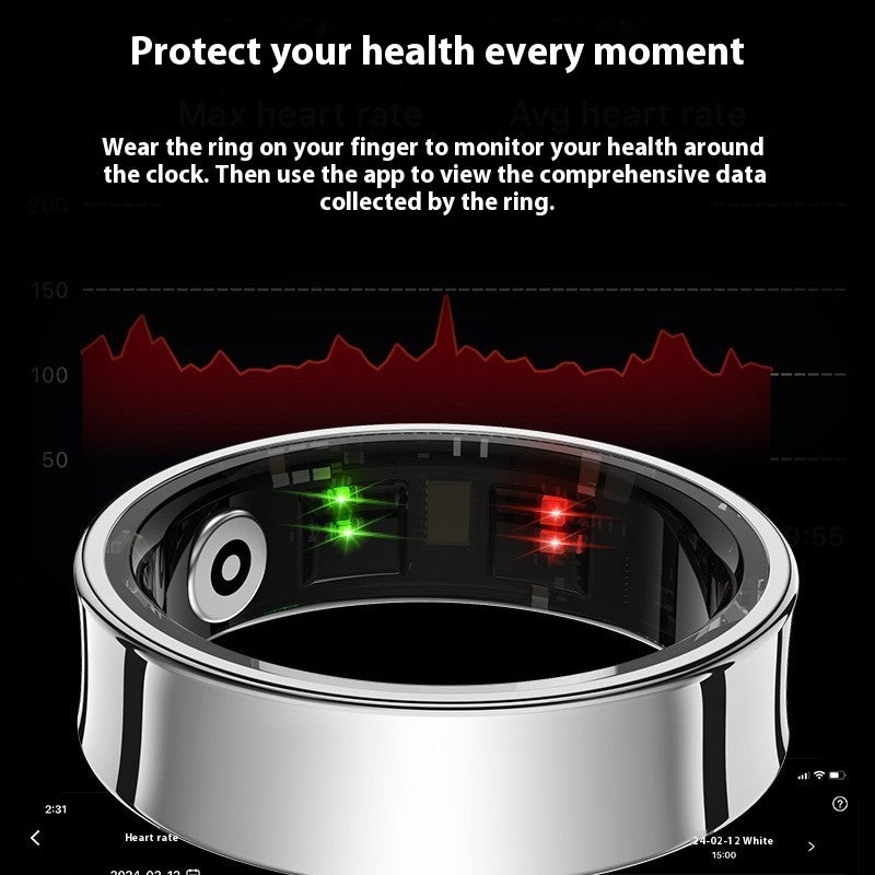Smart Ring Sleep & Fitness Tracker with Blood Pressure and SpO2 Monitor